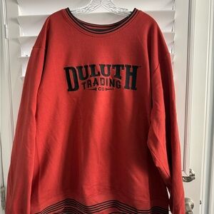 Duluth Trading Co Men's Bold Red Crewneck Sweater